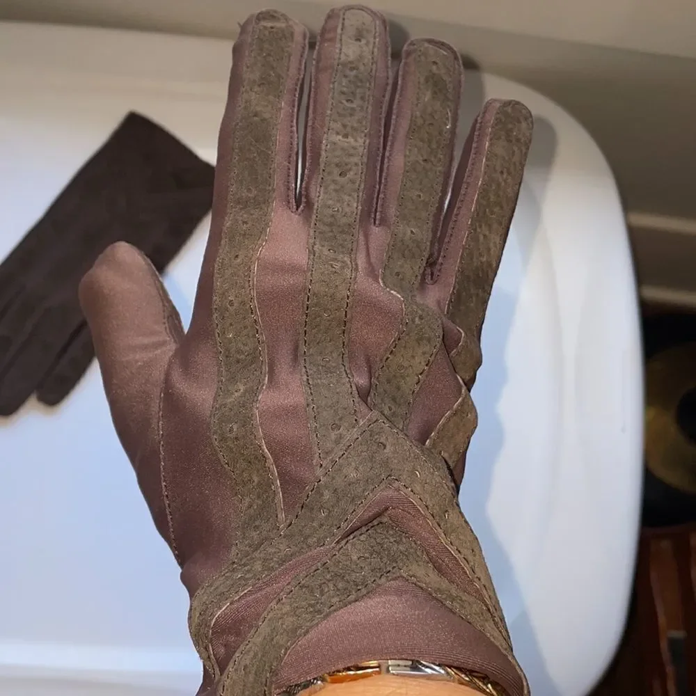 Isotoner brown‎ lined winter gloves - size medium